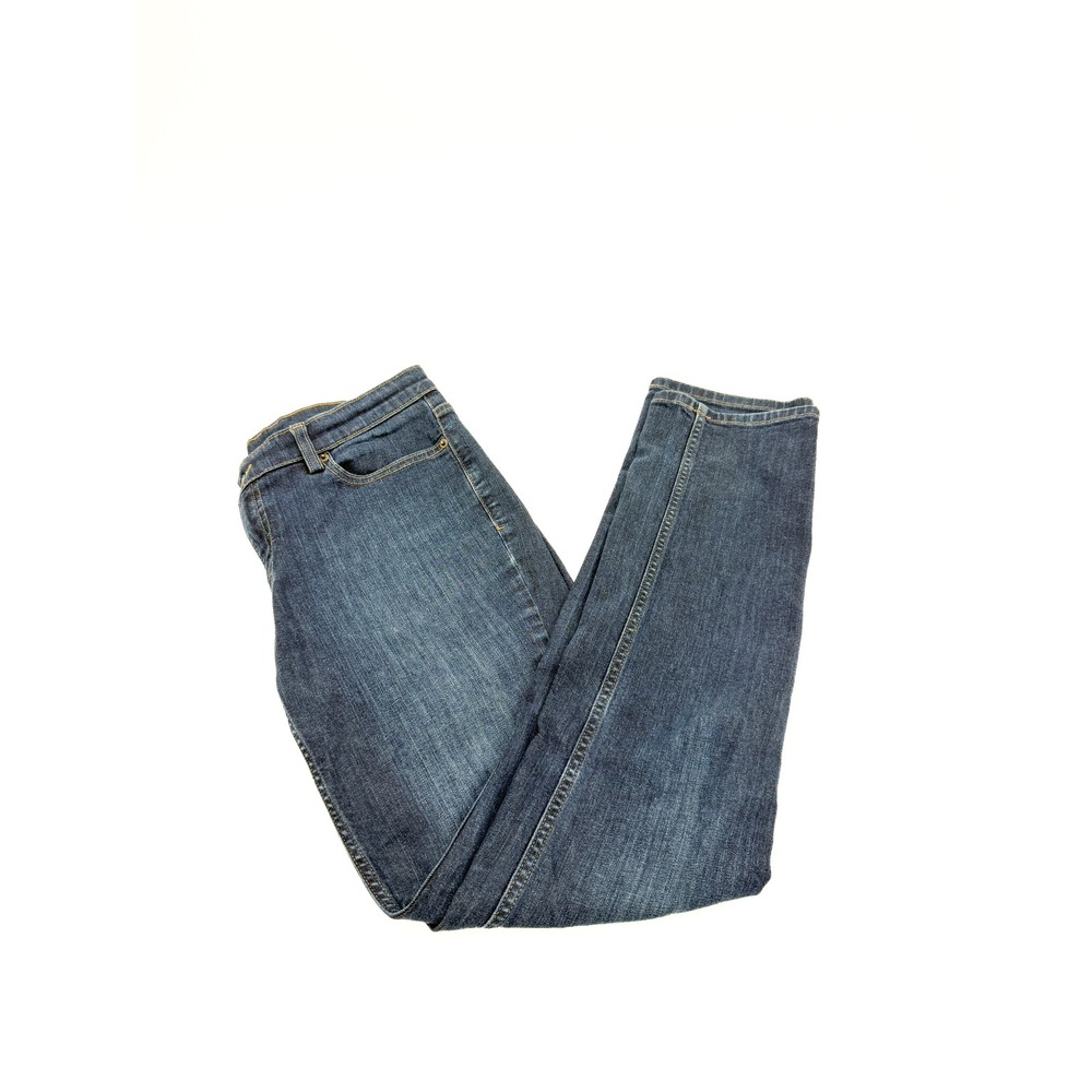 Duluth Trading Co Jeans Mens 8x33 Blue Straight Leg Stretch Workwear Denim